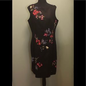 Jones New York Sleeveless Floral Linen Dress